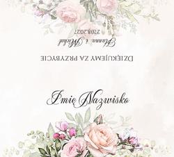 Winietki na stół Rose - wzór 8