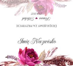 Winietki na stół Amanda  - wzór 12