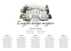 Tablica z usadzeniem gości Eliza - wzór 1