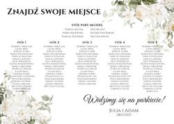 Tablica z usadzeniem gości Eliza - wzór 3