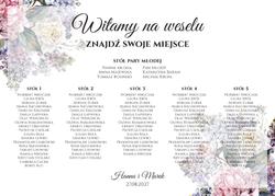 Tablica z usadzeniem gości Ariana3 - wzór 1
