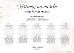 Tablica z usadzeniem gości Ariana3 - wzór 3