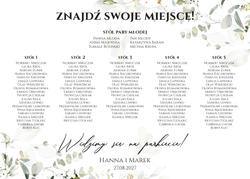 Tablica z usadzeniem gości Eukaliptus - wzór 2