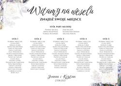 Tablica z usadzeniem gości Megan - wzór 2