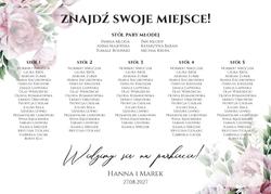 Tablica z usadzeniem gości Megan - wzór 3