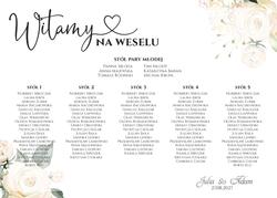 Tablica z usadzeniem gości Megan - wzór 5