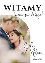 Tablica powitalna ze zdjęciem - wzór 1