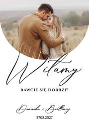 Tablica powitalna ze zdjęciem - wzór 4