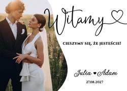 Tablica powitalna ze zdjęciem - wzór 1