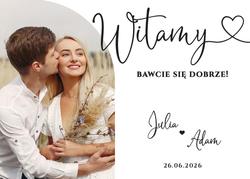 Tablica powitalna ze zdjęciem - wzór 3