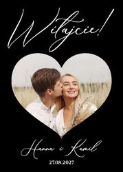 Akrylowa tablica powitalna ze zdjęciem - wzór 2