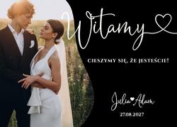 Akrylowa tablica powitalna ze zdjęciem - wzór 2