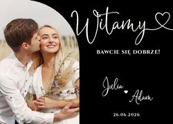 Akrylowa tablica powitalna ze zdjęciem - wzór 3