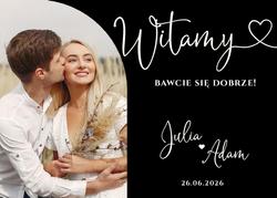 Akrylowa tablica powitalna ze zdjęciem - wzór 3