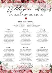 Tablica z usadzeniem gości Megan - wzór 1