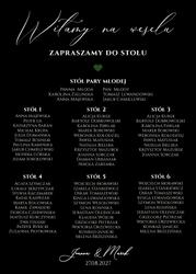 Akrylowa tablica z usadzeniem gości napisy - wzór 1