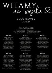 Akrylowa tablica z usadzeniem gości napisy - wzór 2