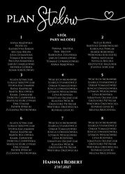 Akrylowa tablica z usadzeniem gości napisy - wzór 3