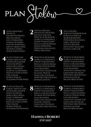 Akrylowa tablica z usadzeniem gości napisy - wzór 4