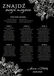 Akrylowa tablica z usadzeniem gości Selma - wzór 1