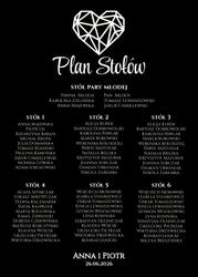 Akrylowa tablica z usadzeniem gości Selma - wzór 3