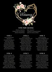 Akrylowa tablica z usadzeniem gości Ariana2 - wzór 1