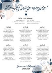 Tablica z usadzeniem gości Megan - wzór 2