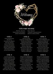 Akrylowa tablica z usadzeniem gości Ariana2 - wzór 6