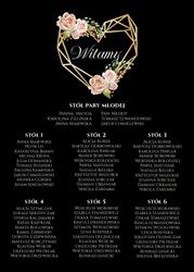 Akrylowa tablica z usadzeniem gości Ariana2 - wzór 8