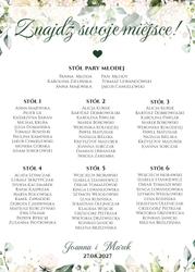 Tablica z usadzeniem gości Megan - wzór 4