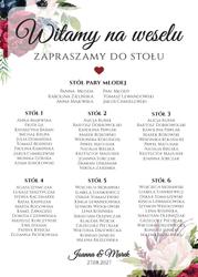 Tablica z usadzeniem gości Megan - wzór 5