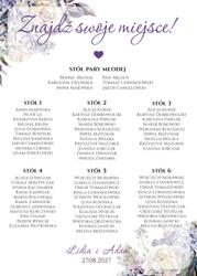 Tablica z usadzeniem gości Megan - wzór 6
