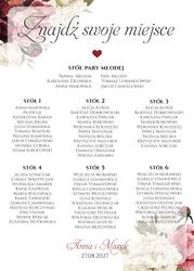 Tablica z usadzeniem gości Megan - wzór 8