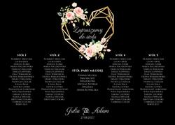 Akrylowa tablica z usadzeniem gości poziomo Ariana2 - wzór 1