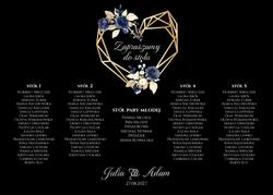 Akrylowa tablica z usadzeniem gości poziomo Ariana2 - wzór 4