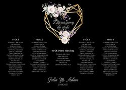 Akrylowa tablica z usadzeniem gości poziomo Ariana2 - wzór 5