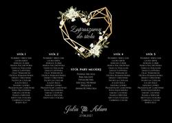 Akrylowa tablica z usadzeniem gości poziomo Ariana2 - wzór 7