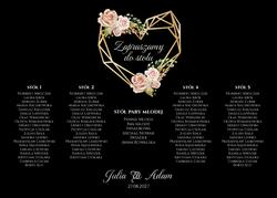 Akrylowa tablica z usadzeniem gości poziomo Ariana2 - wzór 8