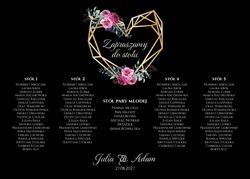 Akrylowa tablica z usadzeniem gości poziomo Ariana2 - wzór 10