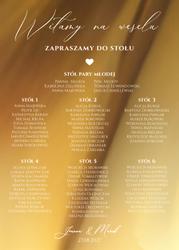 Lustrzana tablica z usadzeniem gości napisy - wzór 1