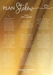 Lustrzana tablica z usadzeniem gości napisy - wzór 2