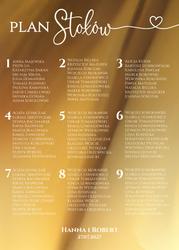 Lustrzana tablica z usadzeniem gości napisy - wzór 3