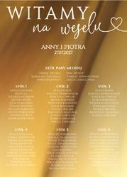 Lustrzana tablica z usadzeniem gości napisy - wzór 4