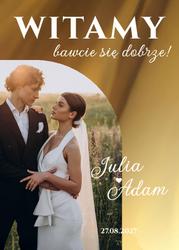 Lustrzana tablica powitalna ze zdjęciem - wzór 1