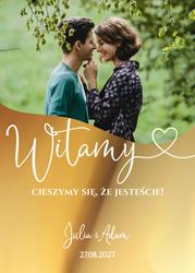 Lustrzana tablica powitalna ze zdjęciem - wzór 2