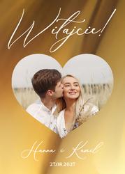 Lustrzana tablica powitalna ze zdjęciem - wzór 3