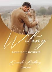 Lustrzana tablica powitalna ze zdjęciem - wzór 4