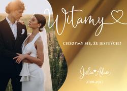 Lustrzana tablica powitalna ze zdjęciem - wzór 2