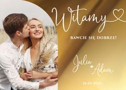 Lustrzana tablica powitalna ze zdjęciem - wzór 3