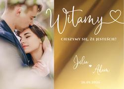 Lustrzana tablica powitalna ze zdjęciem - wzór 4